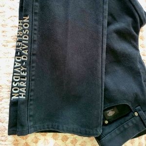 Harley Davidson Black Denim Jeans Womens Boot Cut Size 10. Riding Jeans.